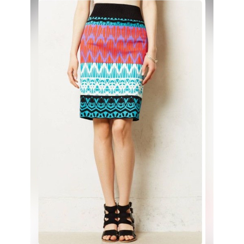 Anthropologie Plenty Tracy Reese Montagne Pencil Skirt 4 Colorful Fitted Indie